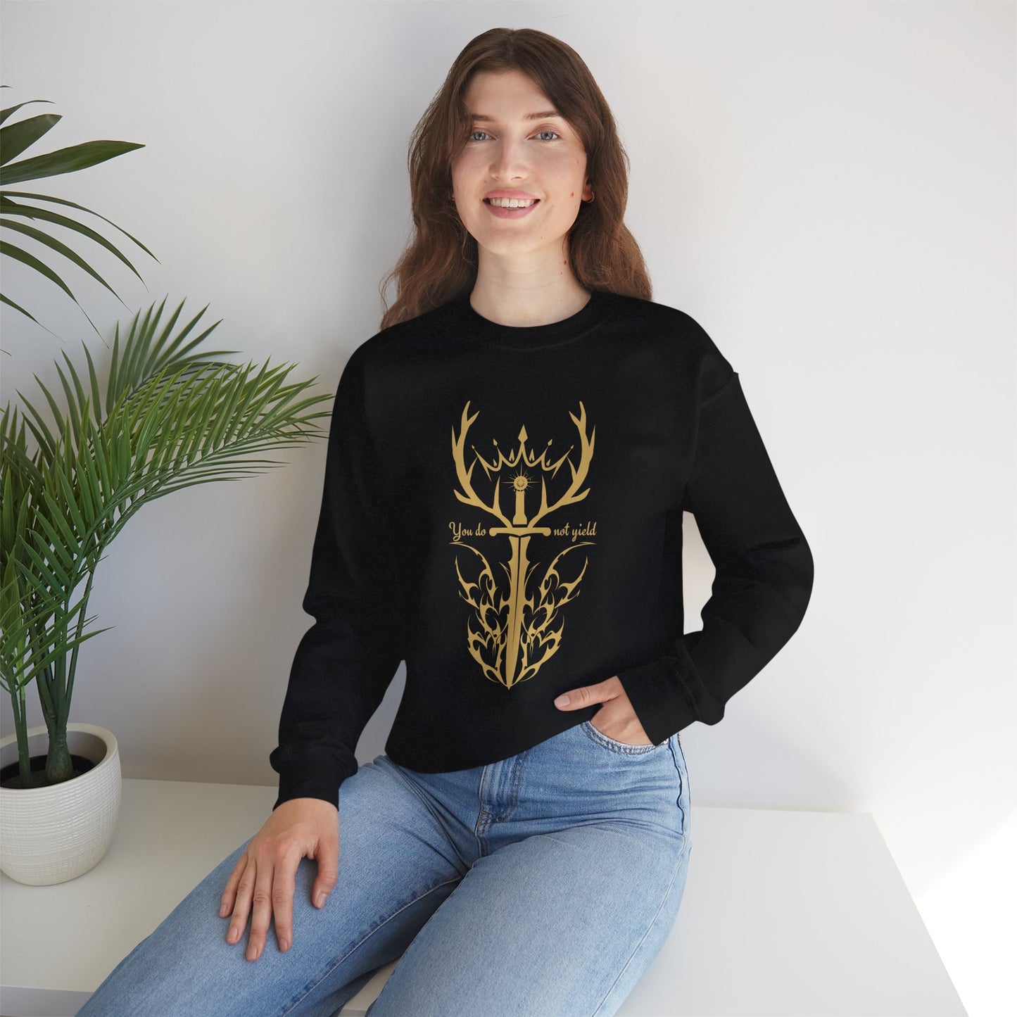 Throne of Glass Inspired Sweatshirt (GOLD) | You Do Not Yield | Book Lover Sweatshirt | Reader Gift