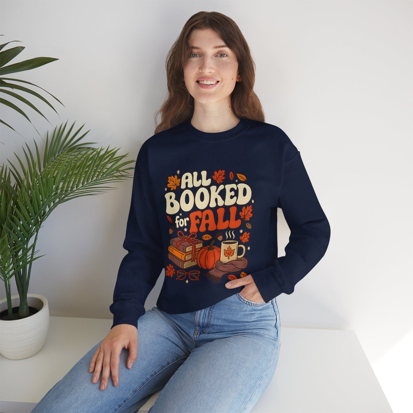 All Booked for Fall Book Lover Sweatshirt | Cozy Sweatshirt | Bookish Gift | Autumn Sweatshirt
