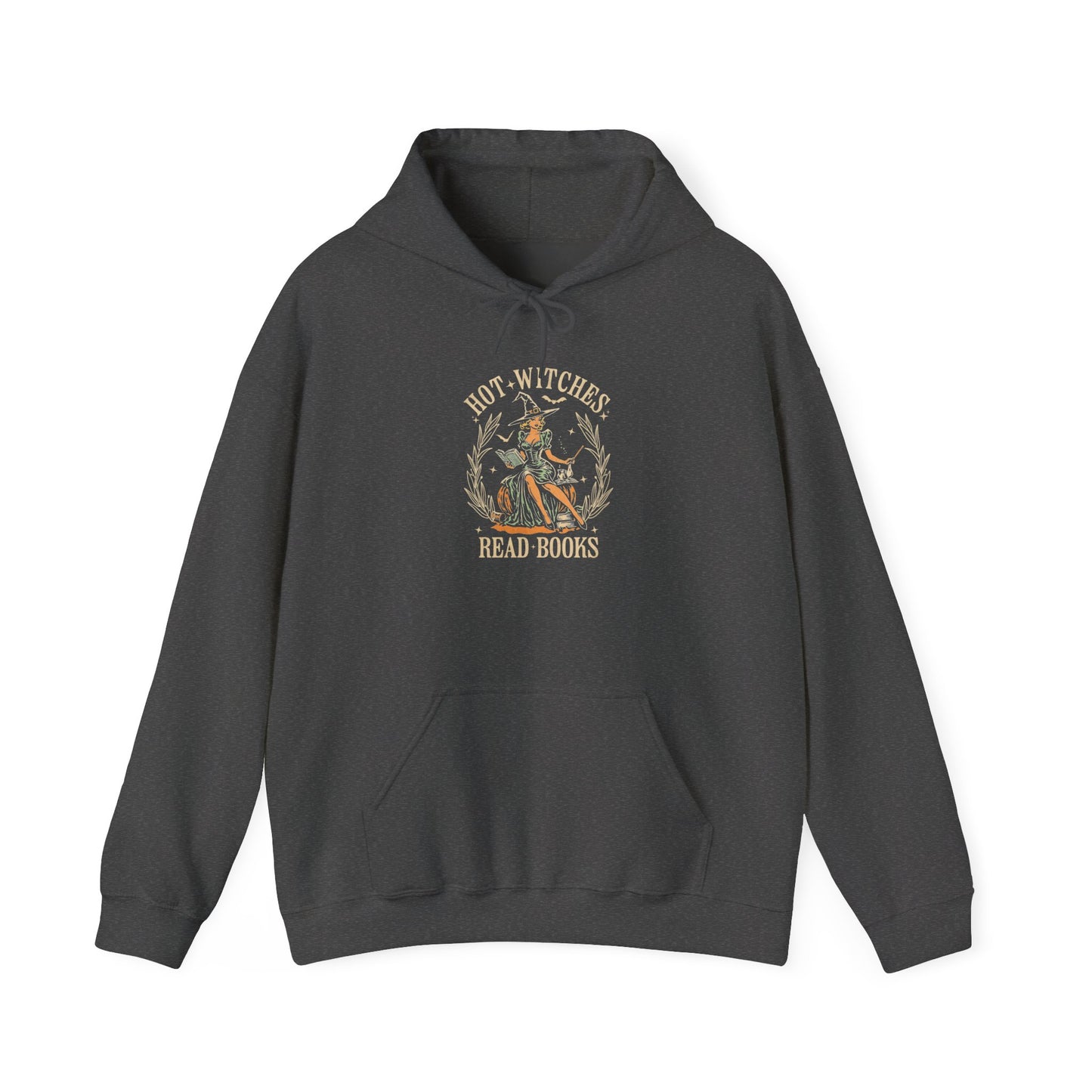 Hot Witches Read Books Hoodie, Cozy Gift for Book Lovers, Halloween Apparel, Magical Reading Gift