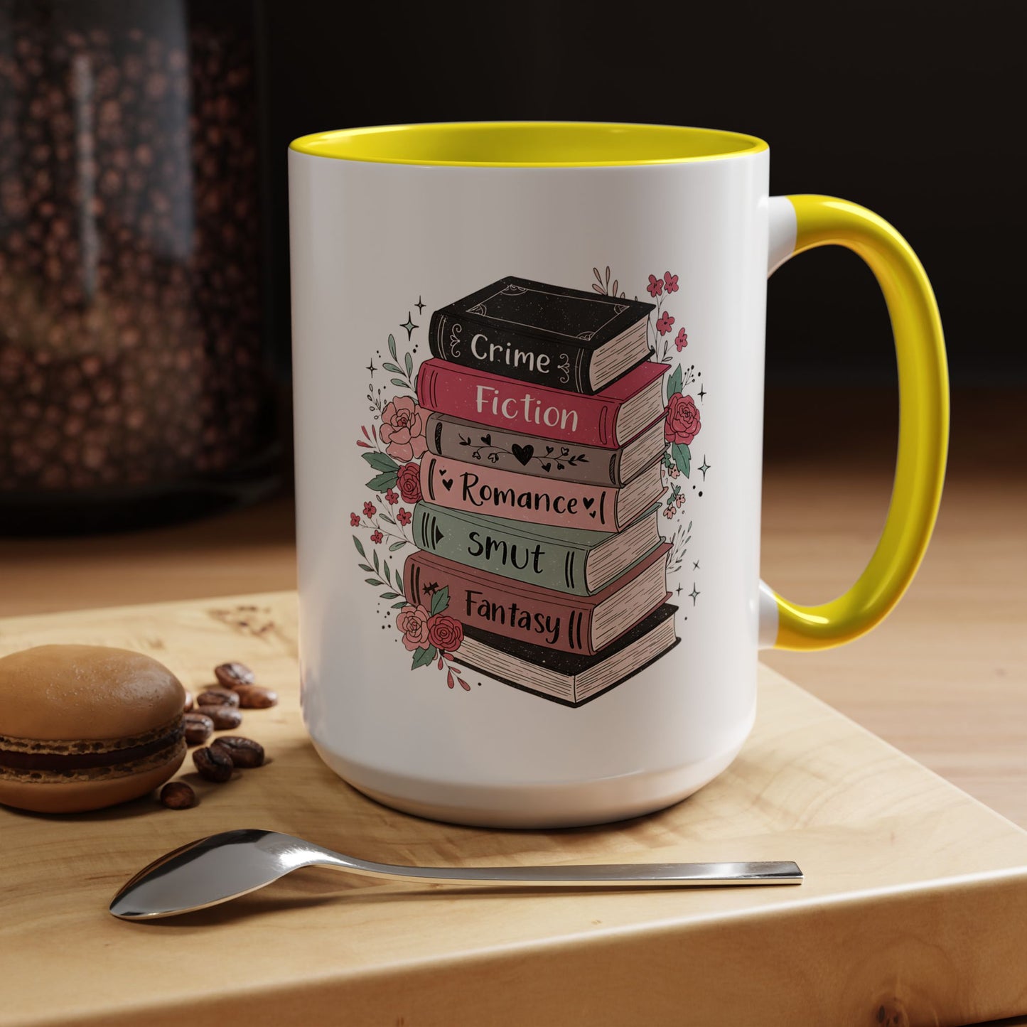 Book Genre Coffee Mug — 15oz Ceramic Coffee Cup