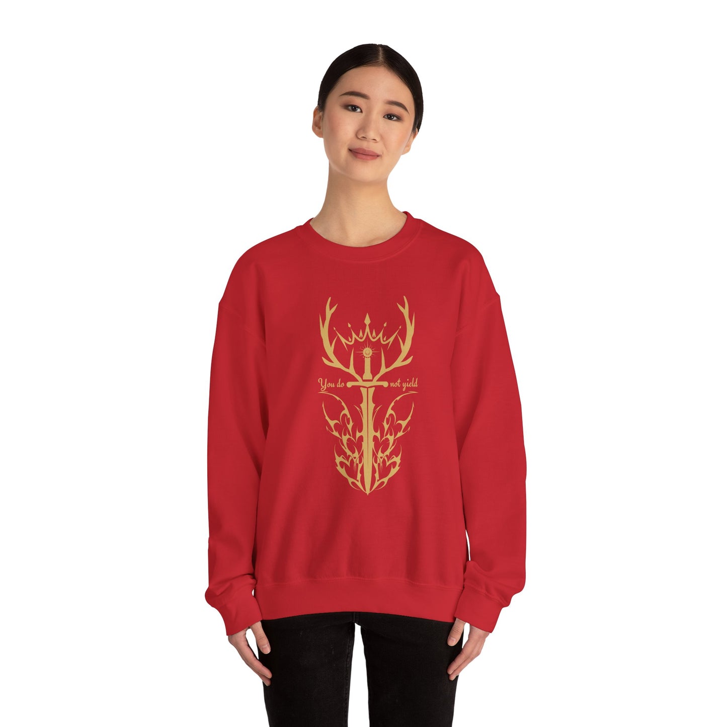 Throne of Glass Inspired Sweatshirt (GOLD) | You Do Not Yield | Book Lover Sweatshirt | Reader Gift