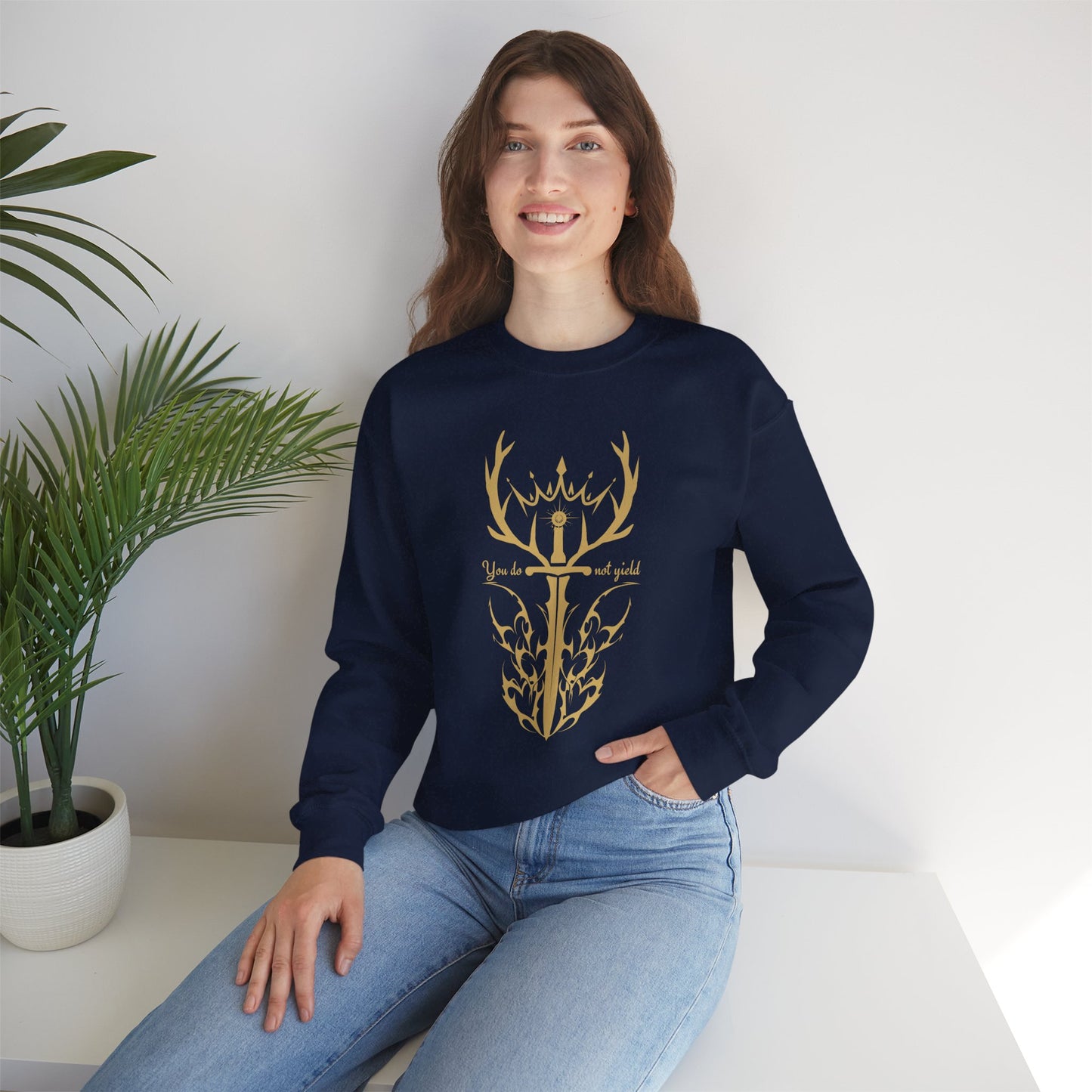 Throne of Glass Inspired Sweatshirt (GOLD) | You Do Not Yield | Book Lover Sweatshirt | Reader Gift