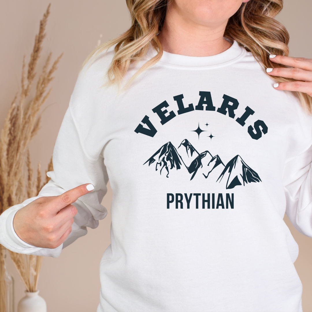 Velaris Pyrthian Collegiate Style Sweatshirt | ACOTAR Sweatshirt | OFFICIALLY LICENSED Sarah J Maas Sweatshirt