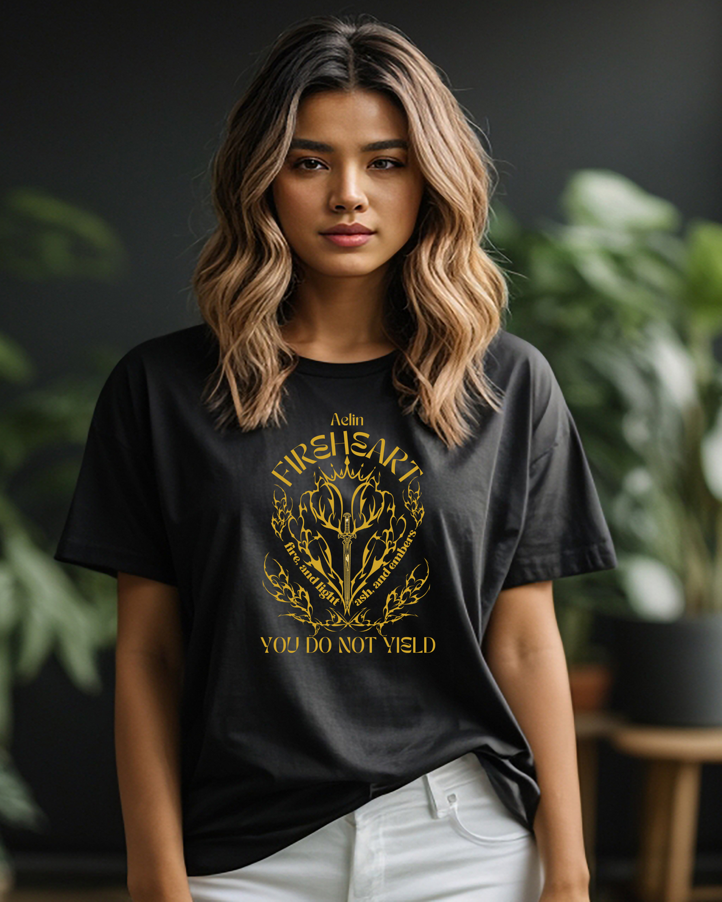 Aelin Fireheart | Throne of Glass | Book Lover T-Shirt | Fantasy Reader T-Shirt | Officially Licensed Sarah J Maas shirt