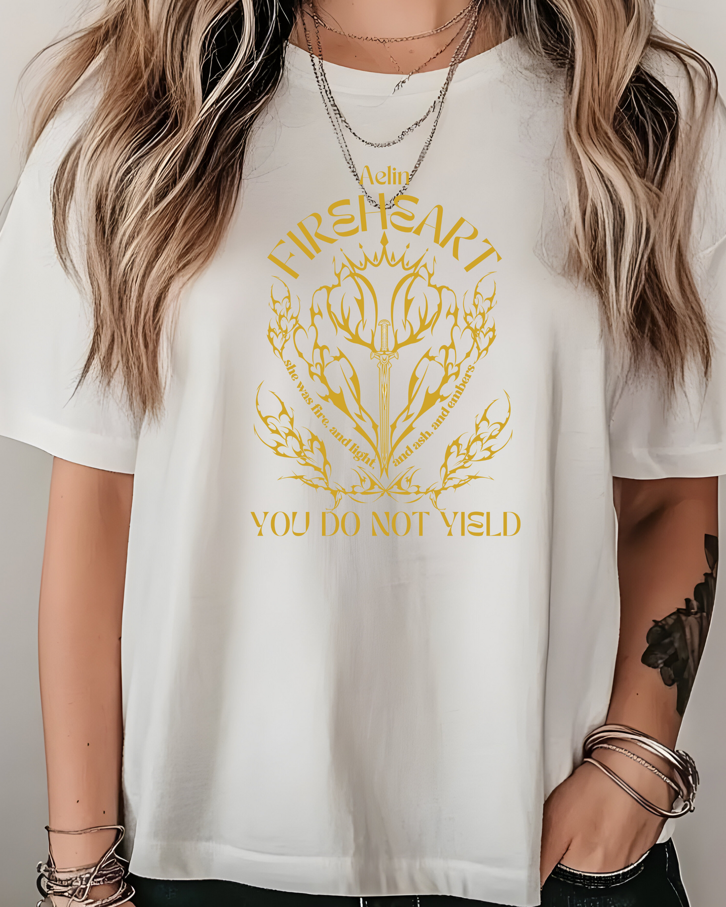 Aelin Fireheart | Throne of Glass | Book Lover T-Shirt | Fantasy Reader T-Shirt | Officially Licensed Sarah J Maas shirt