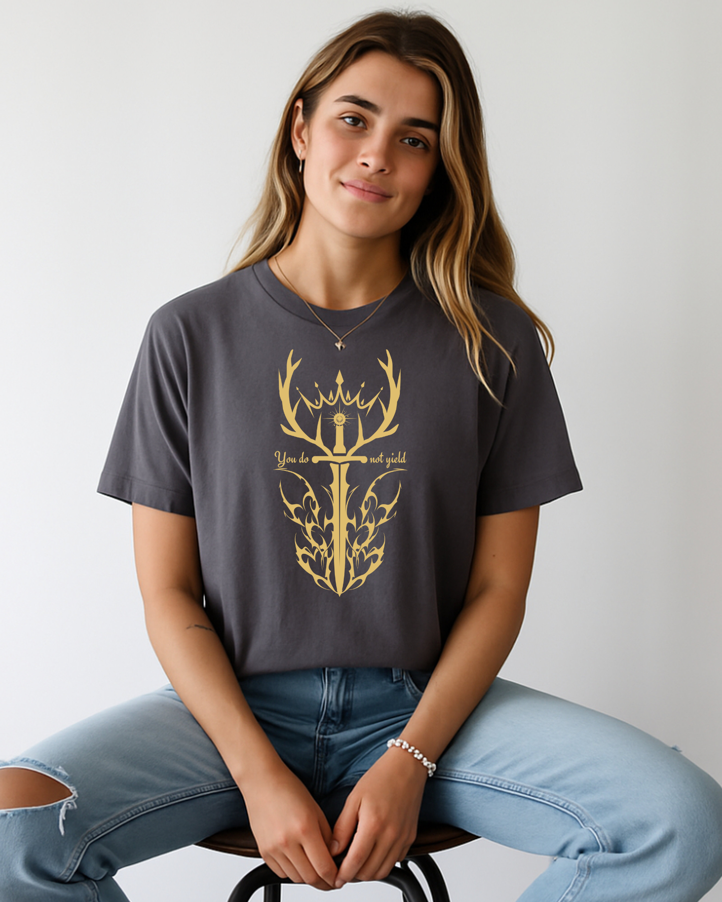 You Do Not Yield (Gold) | Throne of Glass Inspired T-Shirt | Book Lover Shirt | Bookish Gift