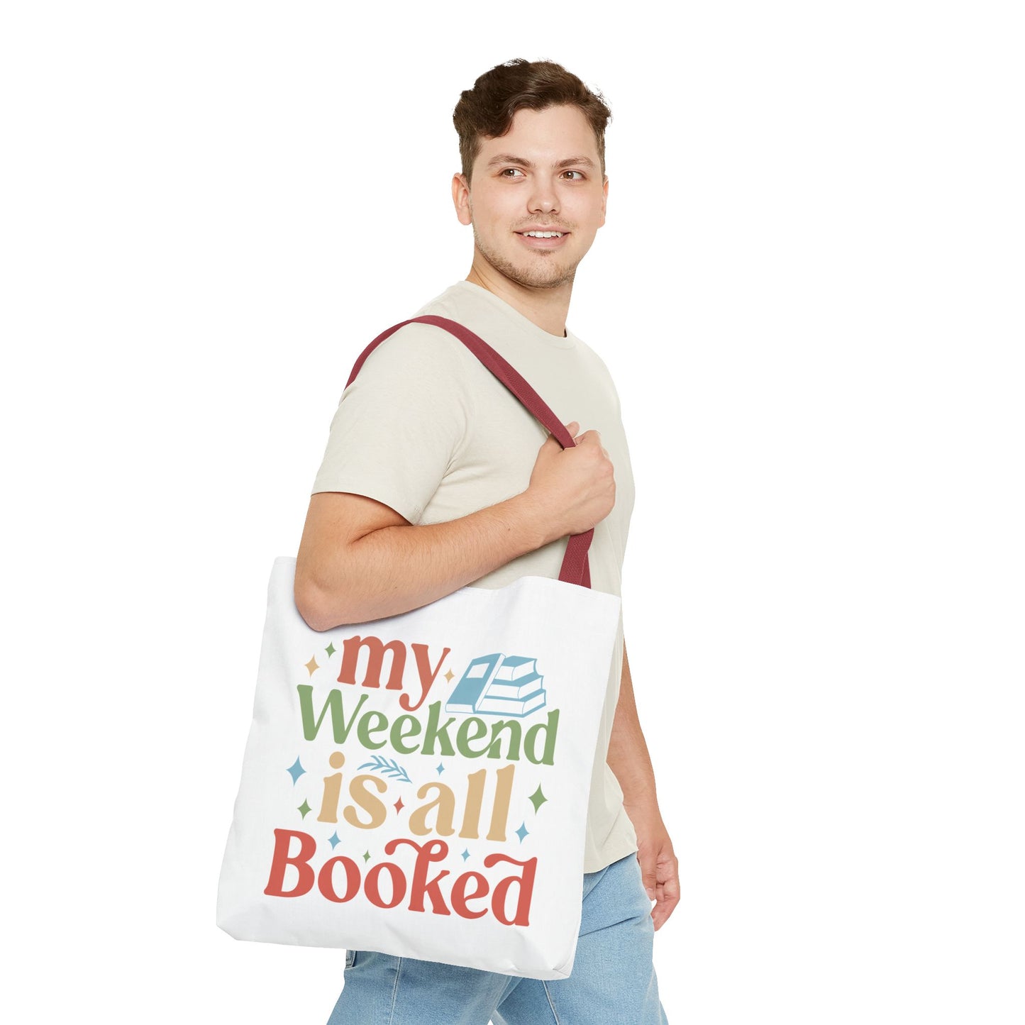 My Weekend Is All Booked Tote Bag - Perfect for Book Lovers and Weekend Adventures