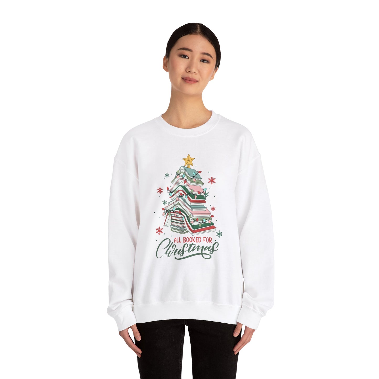 All Booked For Christmas Crewneck Sweatshirt