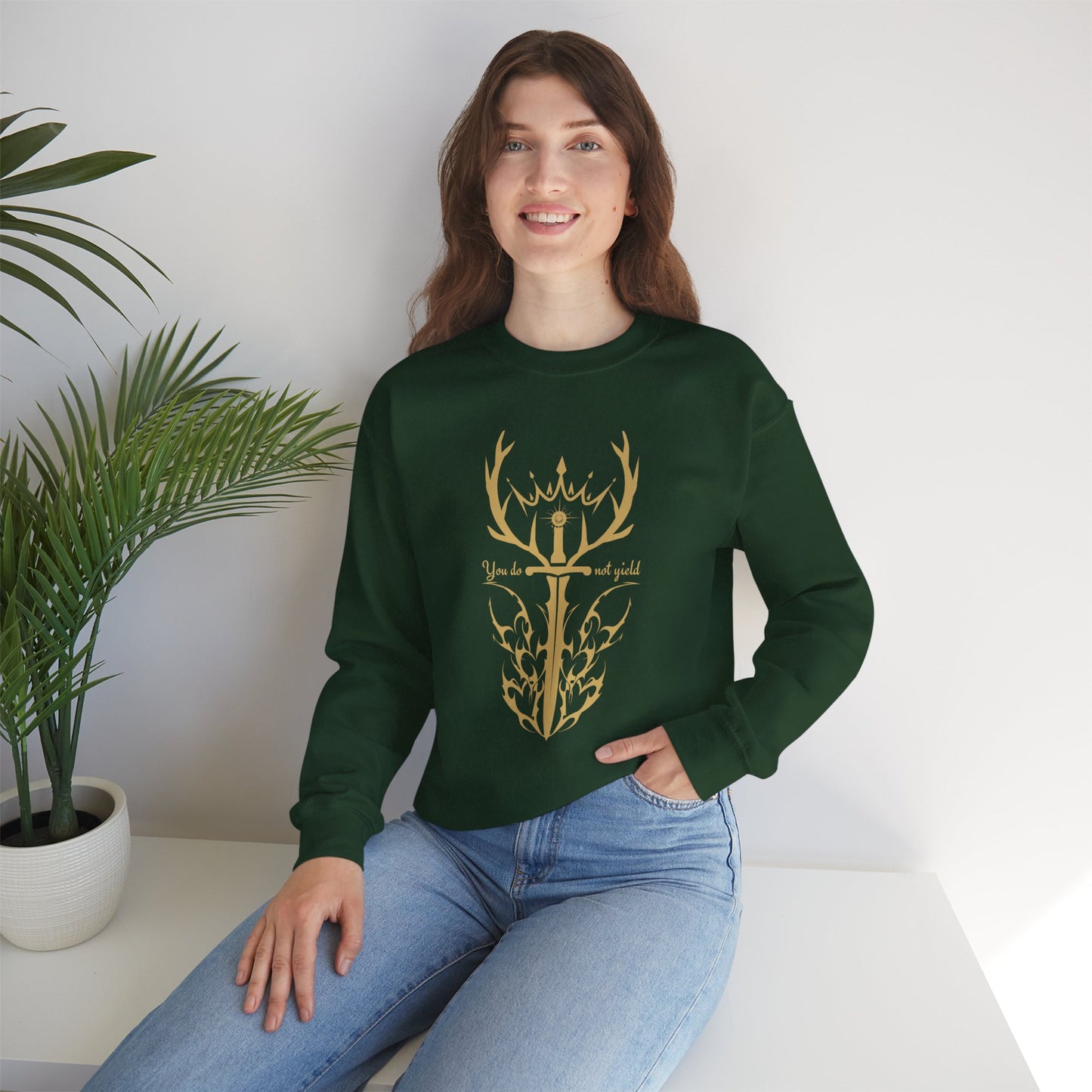 Throne of Glass Inspired Sweatshirt (GOLD) | You Do Not Yield | Book Lover Sweatshirt | Reader Gift