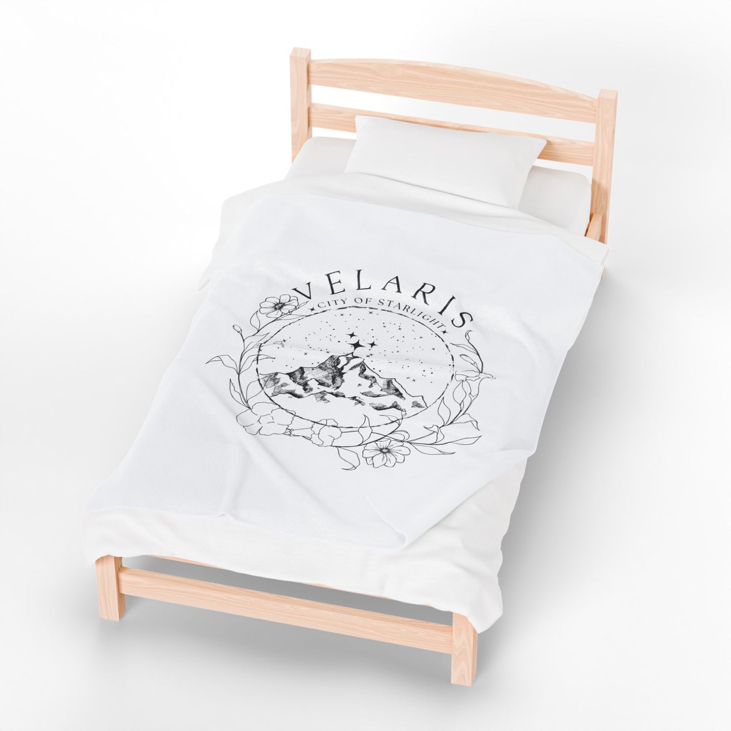 ACOTAR "Velaris City of Starlight" Velveteen Throw | Officially Licensed Sarah J Maas Merch