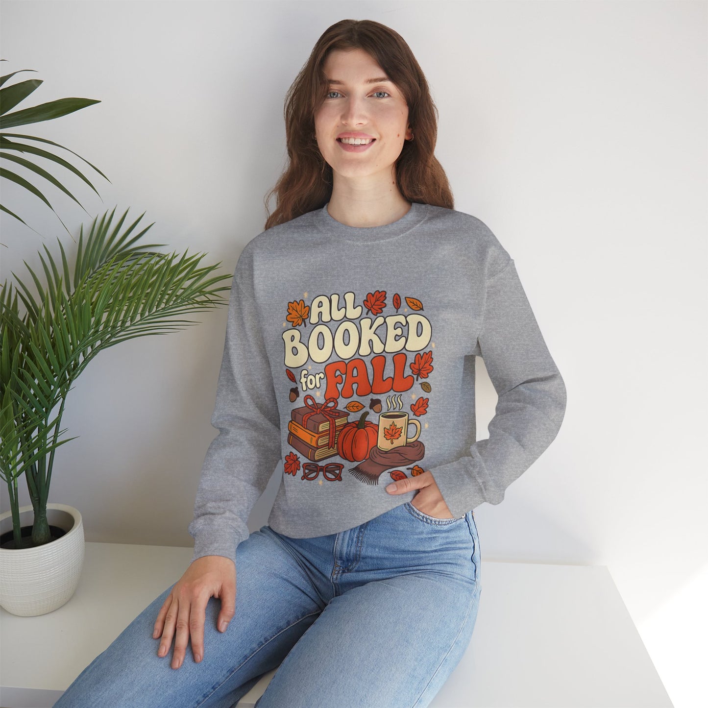 All Booked for Fall Book Lover Sweatshirt | Cozy Sweatshirt | Bookish Gift | Autumn Sweatshirt