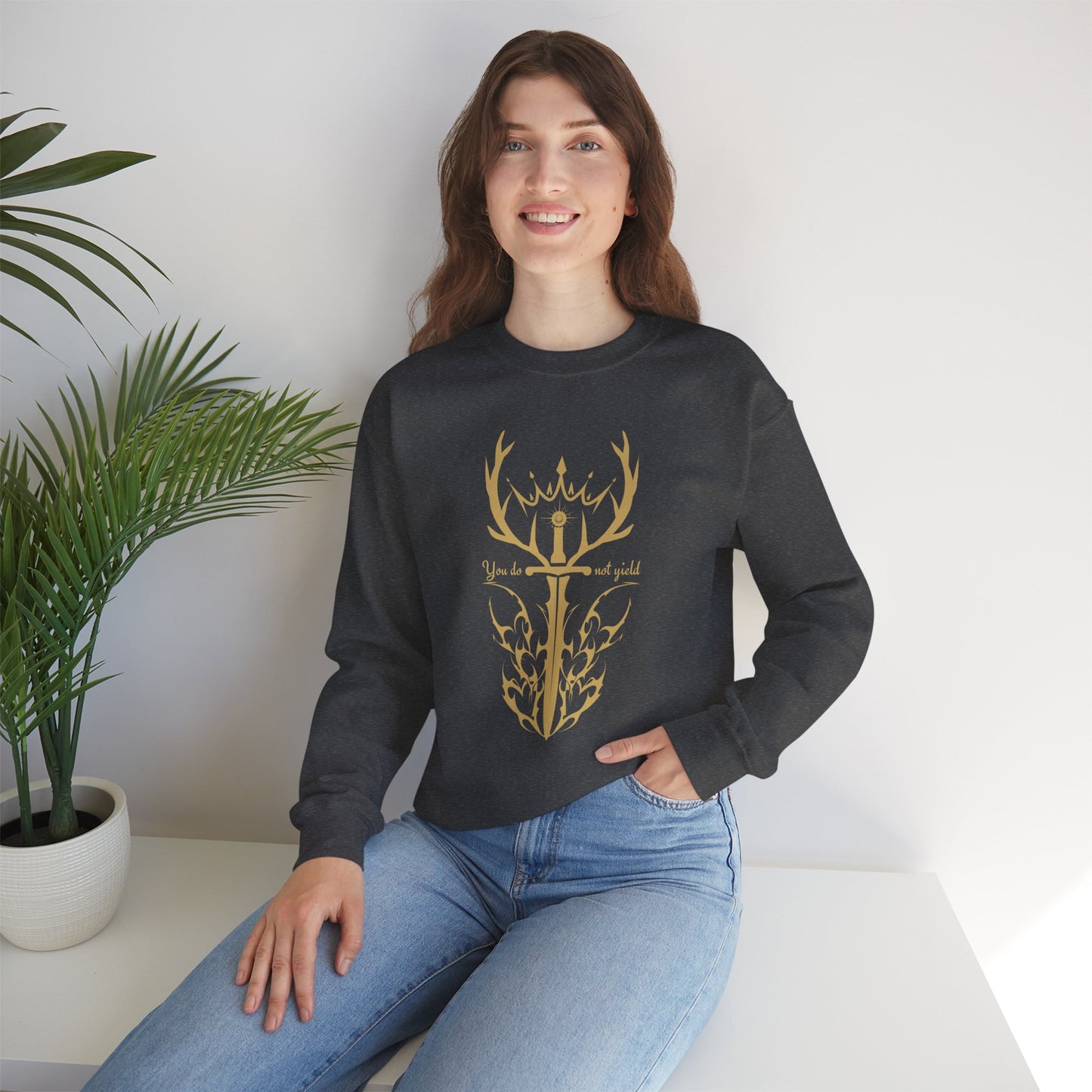 Throne of Glass Inspired Sweatshirt (GOLD) | You Do Not Yield | Book Lover Sweatshirt | Reader Gift