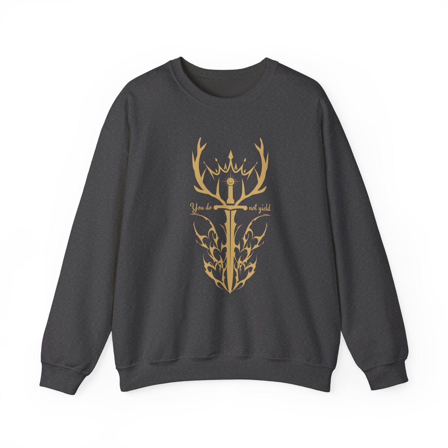 Throne of Glass Inspired Sweatshirt (GOLD) | You Do Not Yield | Book Lover Sweatshirt | Reader Gift