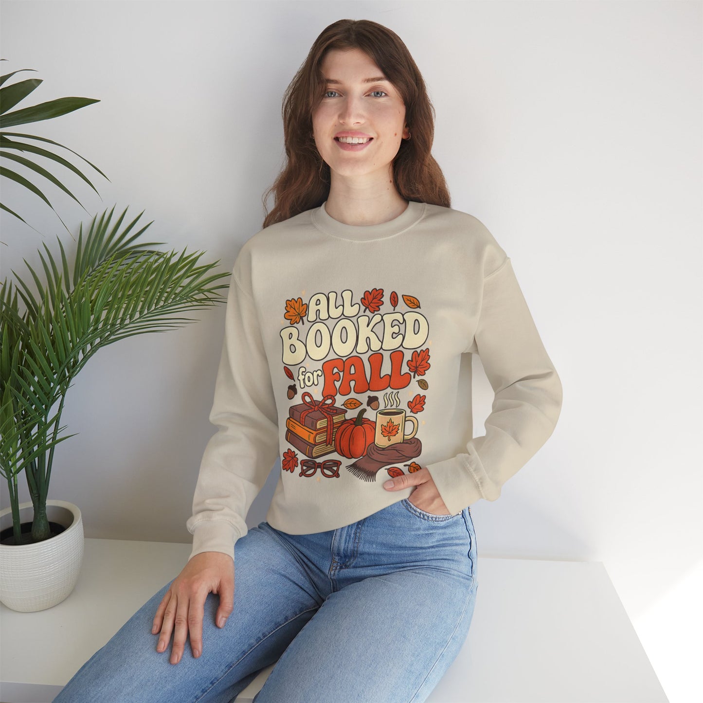 All Booked for Fall Book Lover Sweatshirt | Cozy Sweatshirt | Bookish Gift | Autumn Sweatshirt