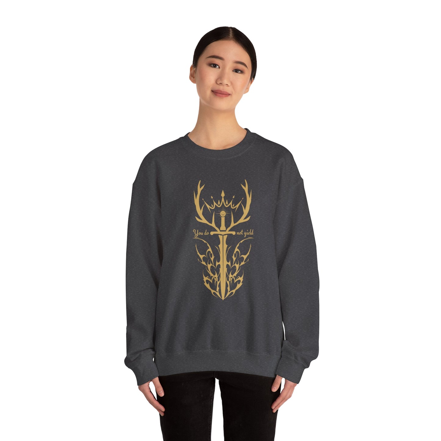 Throne of Glass Inspired Sweatshirt (GOLD) | You Do Not Yield | Book Lover Sweatshirt | Reader Gift
