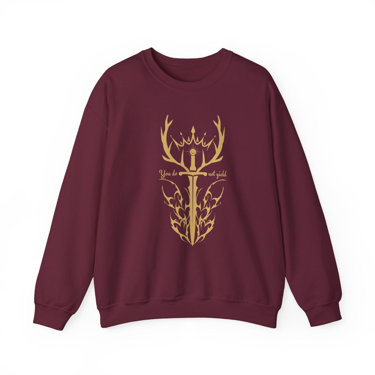 Throne of Glass Inspired Sweatshirt (GOLD) | You Do Not Yield | Book Lover Sweatshirt | Reader Gift