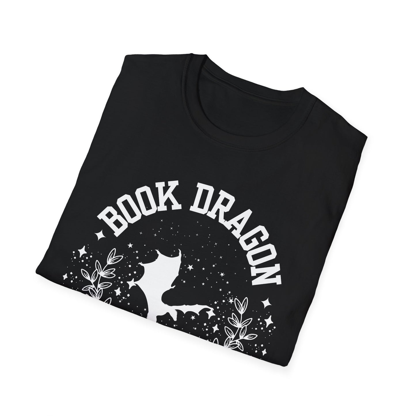Book Dragon Bookish T-Shirt | Fantasy Reader T-Shirt - White Design