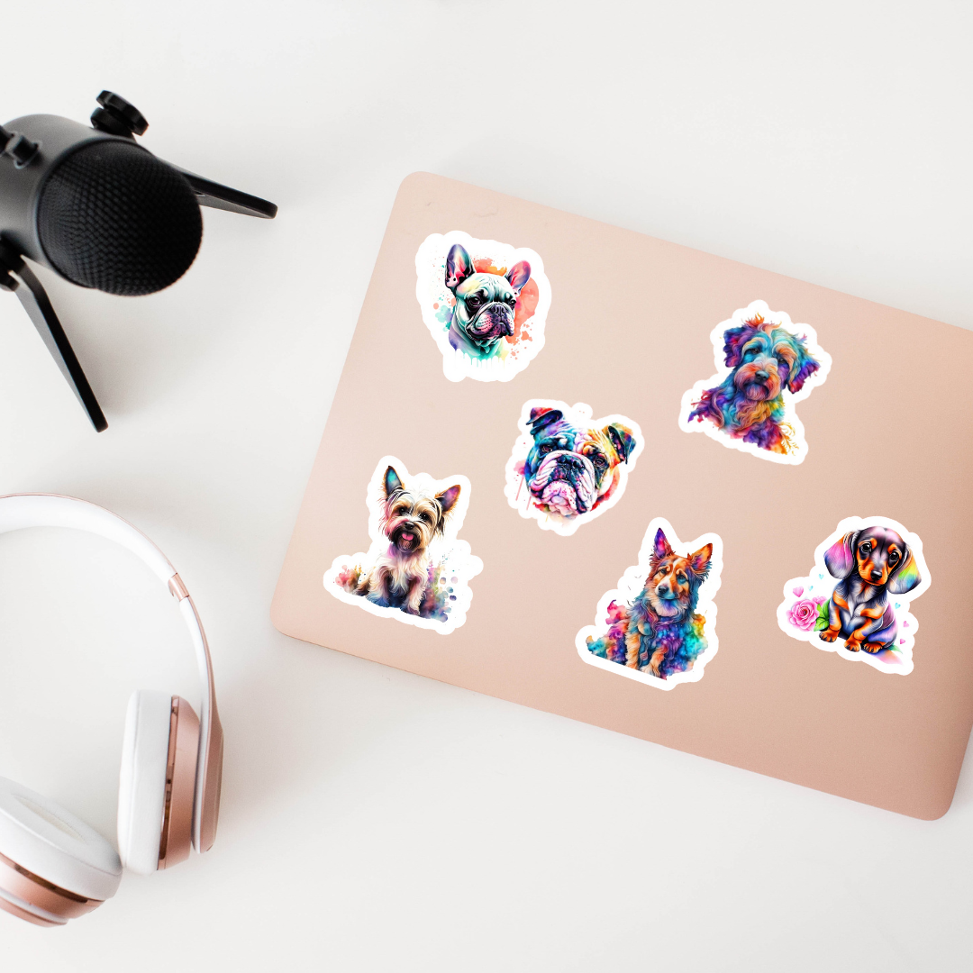 Watercolor Dog Stickers | Dog Lover Stickers