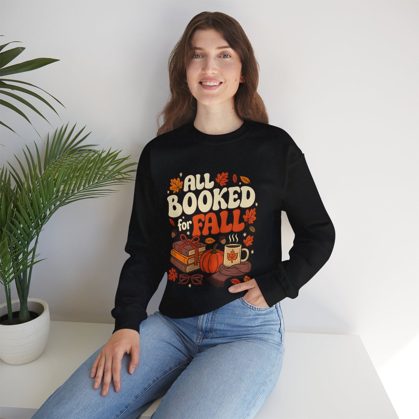 All Booked for Fall Book Lover Sweatshirt | Cozy Sweatshirt | Bookish Gift | Autumn Sweatshirt