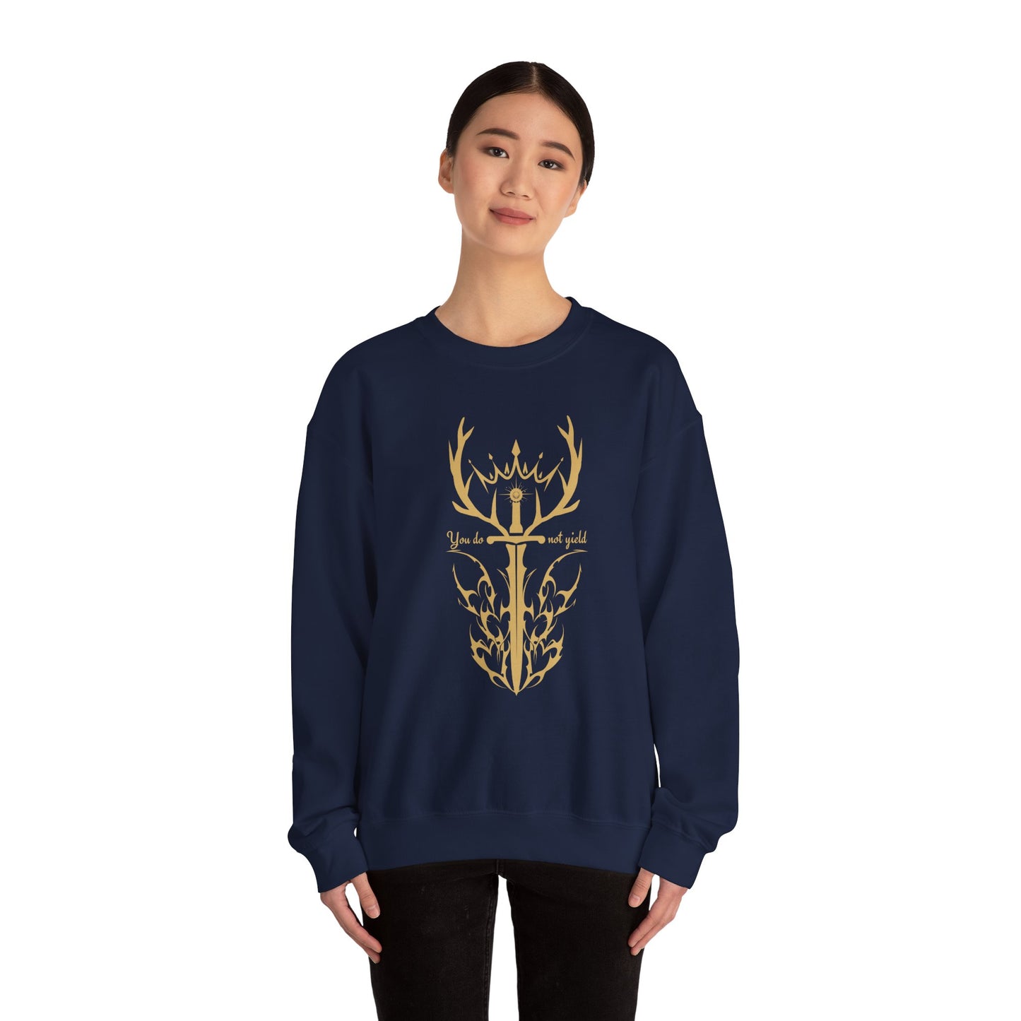 Throne of Glass Inspired Sweatshirt (GOLD) | You Do Not Yield | Book Lover Sweatshirt | Reader Gift