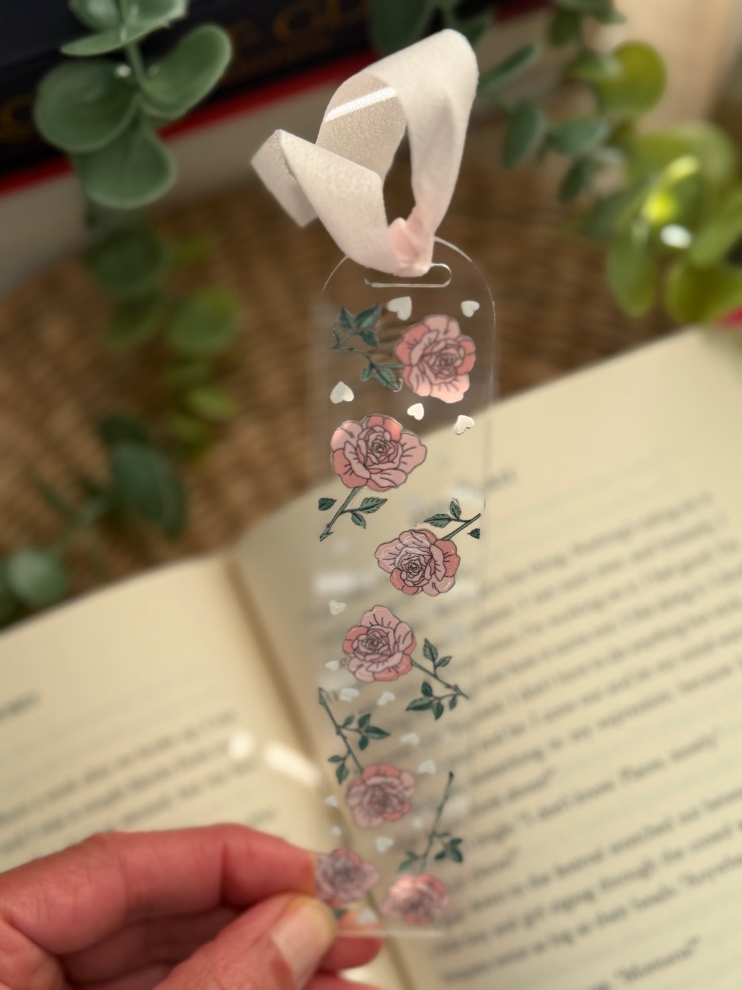 Spring Roses Acrylic Bookmark