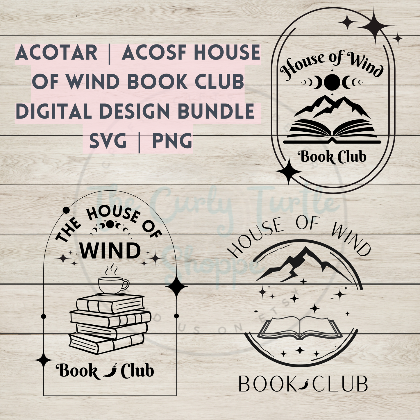 House of Wind Book Club Trio ACOTAR | ACOSF| Digital Download | SVG | PNG