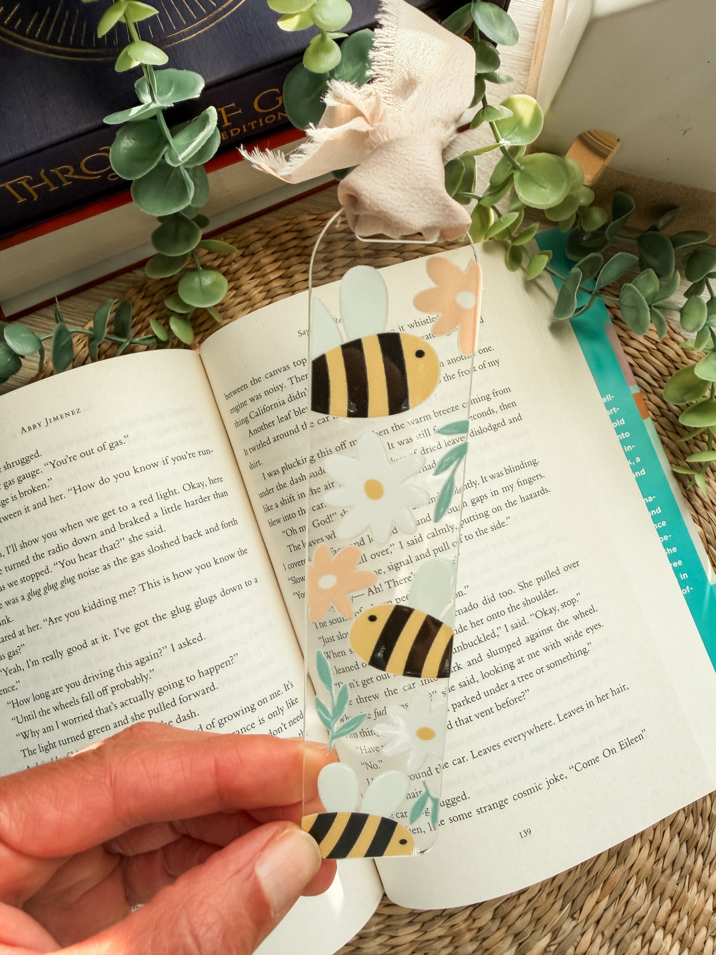 Bees & Daisies Acrylic Bookmark