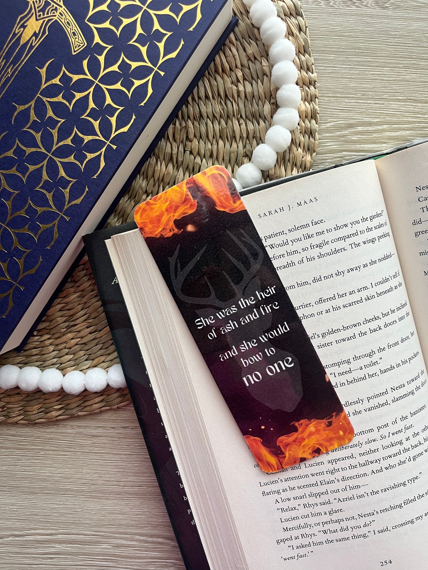 Heir of Ash and Fire | Sarah J Maas | Throne of Glass Laminated Bookmark