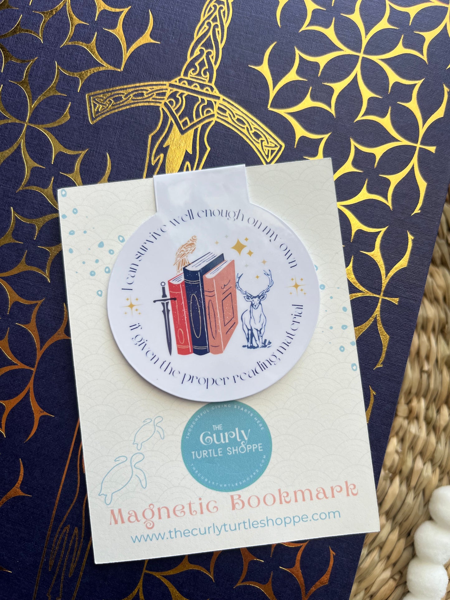 Proper Reading Material Celaena Sardothien Quote | Sarah J Maas Throne of Glass Magnetic Bookmark