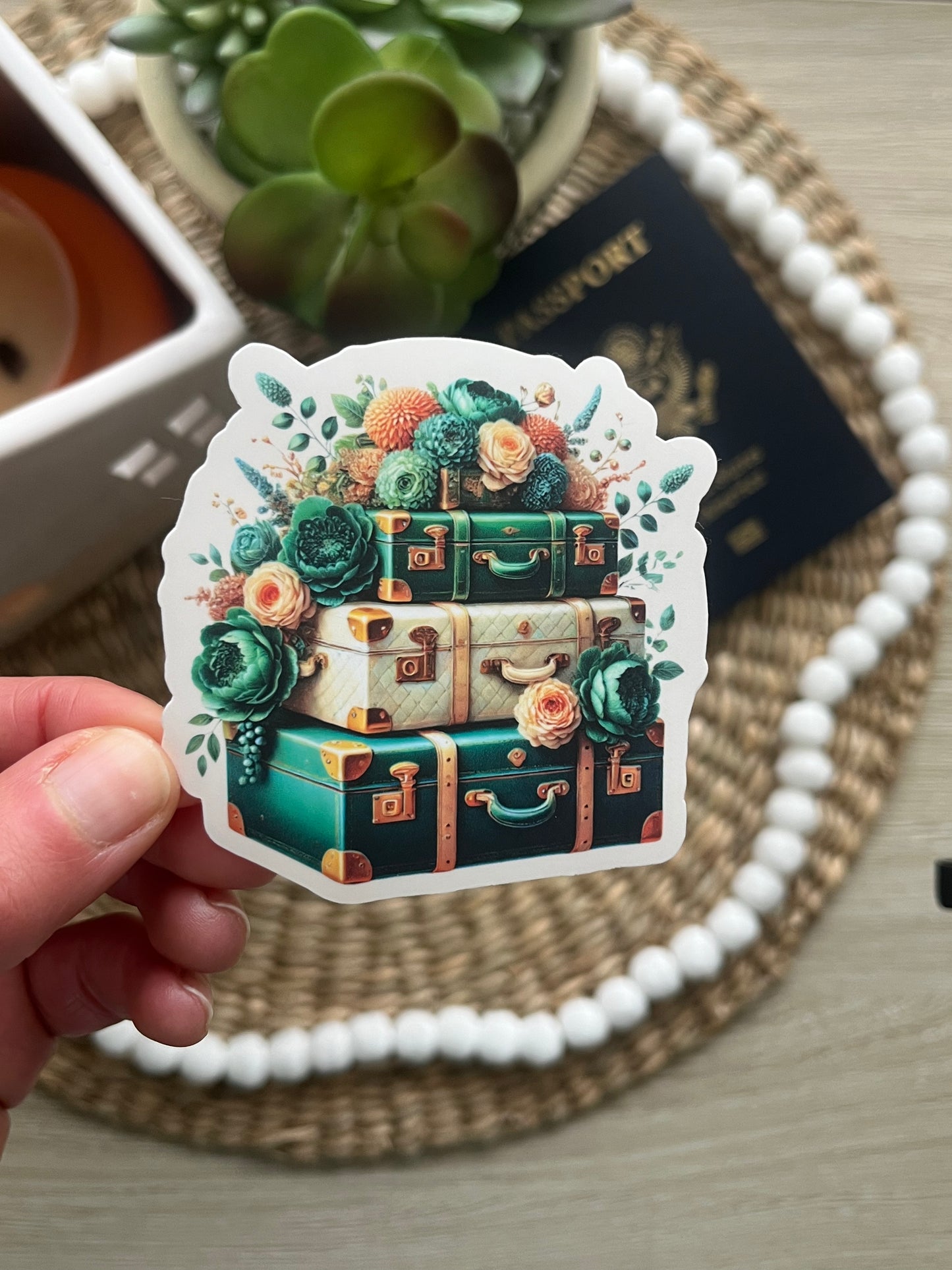 Vintage Luggage Travel Lover Sticker