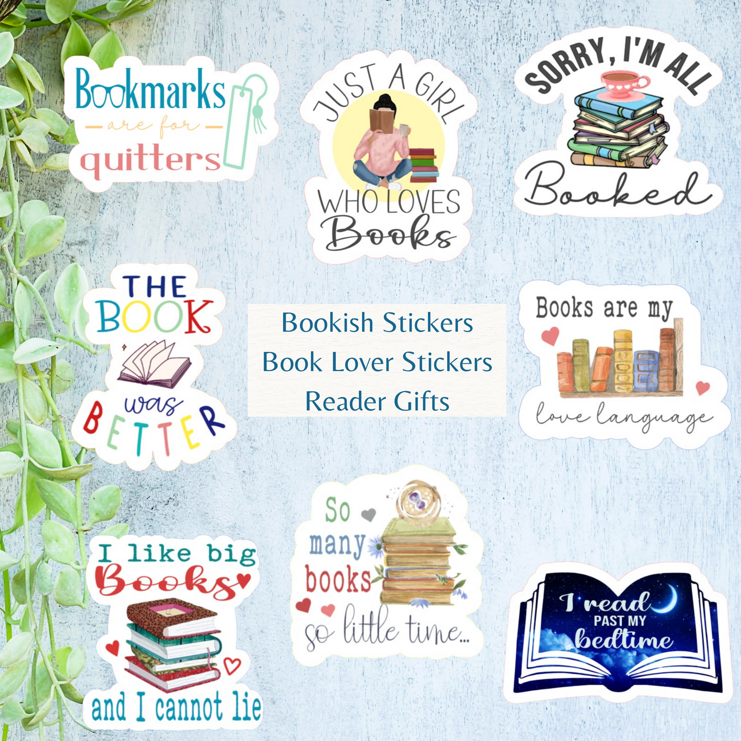 I Like Big Books and I Cannot Lie Turquoise & Red Bookish Sticker