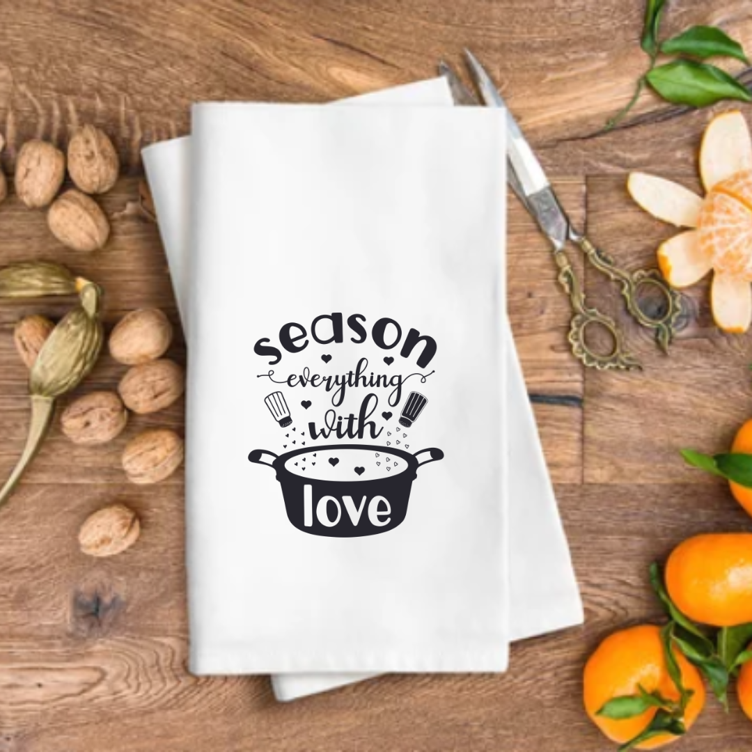 Season Everything with Love Dish Towel