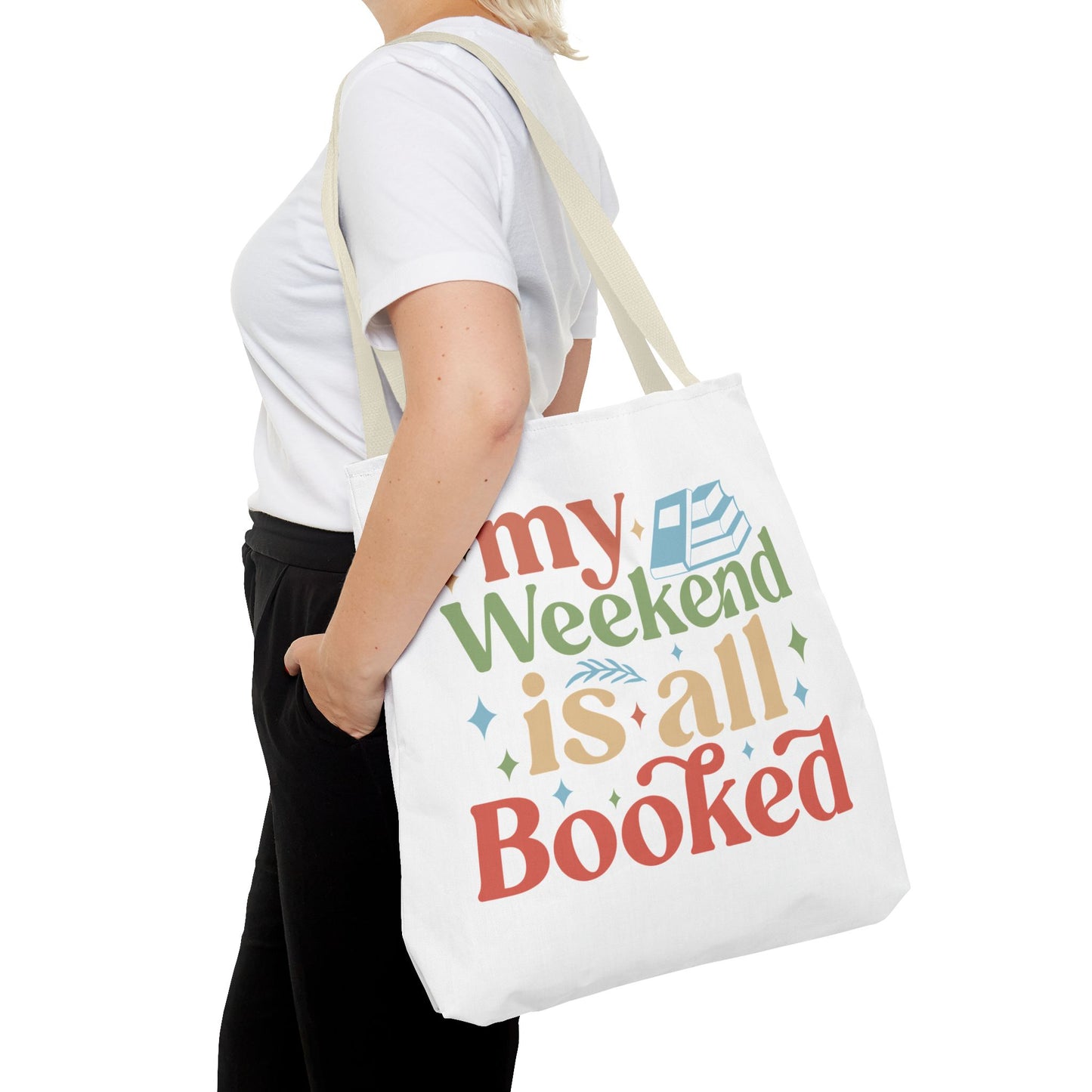 My Weekend Is All Booked Tote Bag - Perfect for Book Lovers and Weekend Adventures