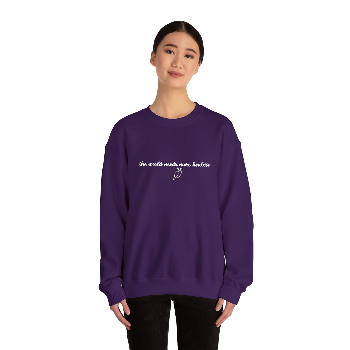 The World Needs More Healers Throne of Glass | Tower of Dawn Embroidered Crewneck Sweatshirt