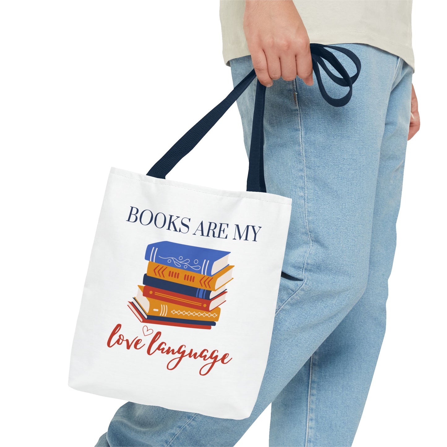 Books are My Love Language Bookish Tote Bag - Ideal Gift for Book Lovers