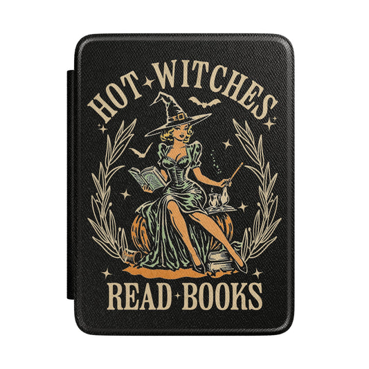 Kindle Case — "Hot Witches Read Books" Vintage Witchy E-Reader Cover