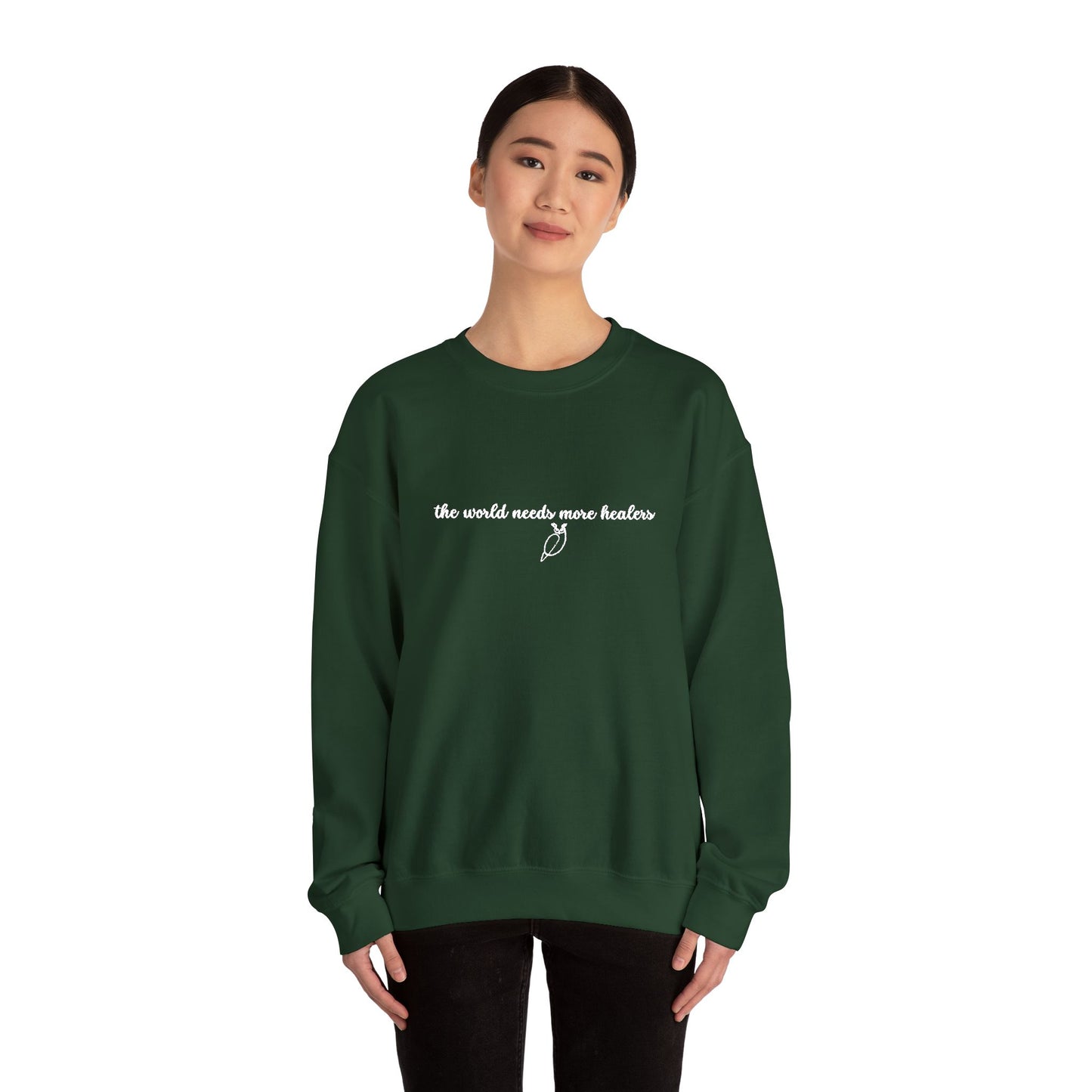 The World Needs More Healers Throne of Glass | Tower of Dawn Embroidered Crewneck Sweatshirt