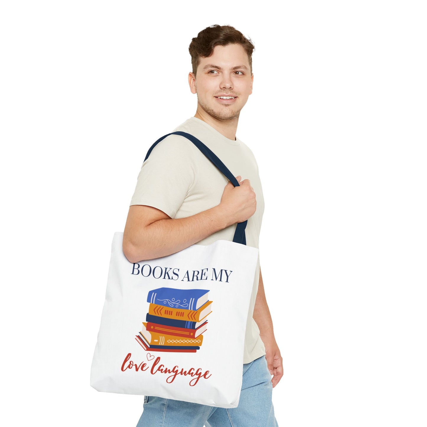 Books are My Love Language Bookish Tote Bag - Ideal Gift for Book Lovers