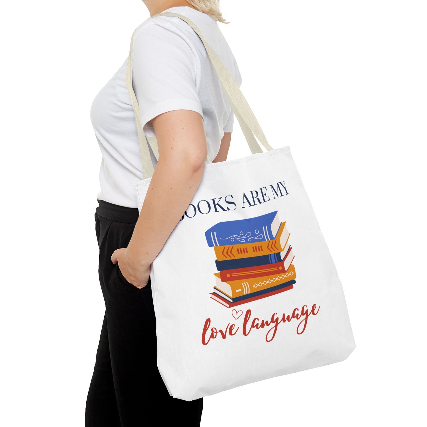 Books are My Love Language Bookish Tote Bag - Ideal Gift for Book Lovers