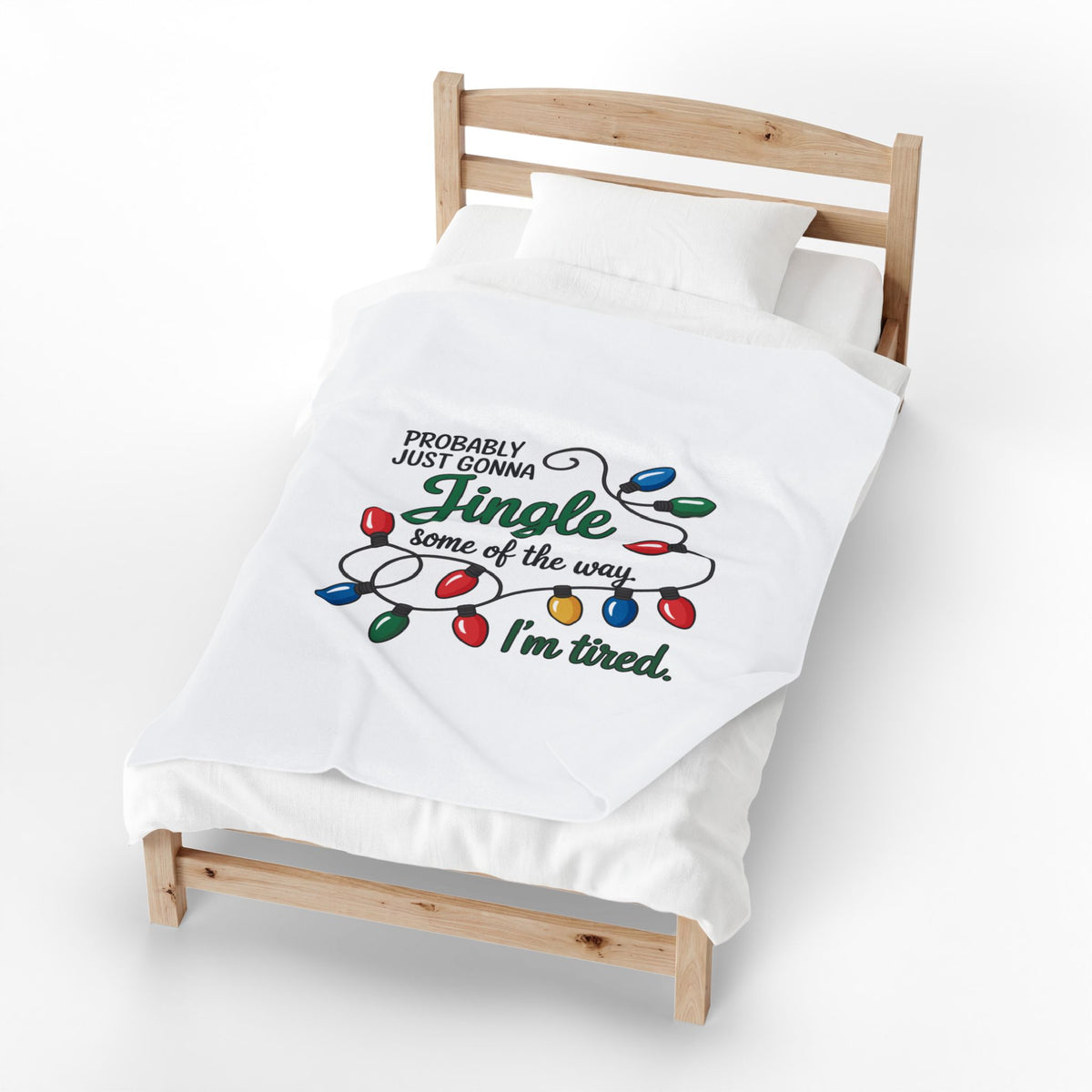 Just Going to Jingle Some of the Way Funny Velveteen Throw | Cozy Blanket
