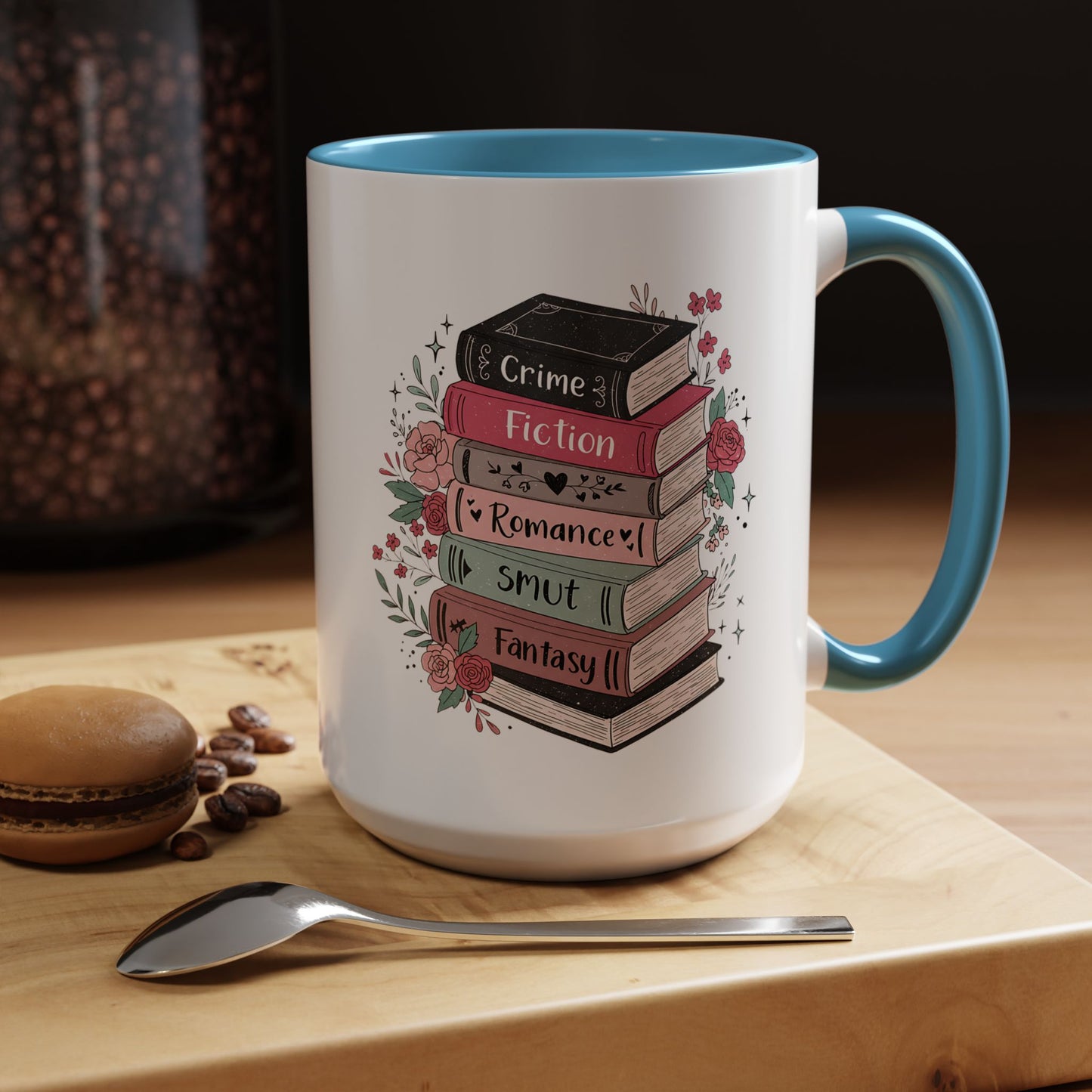 Book Genre Coffee Mug — 15oz Ceramic Coffee Cup