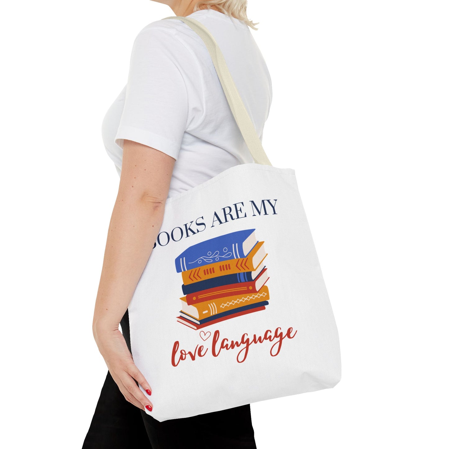 Books are My Love Language Bookish Tote Bag - Ideal Gift for Book Lovers