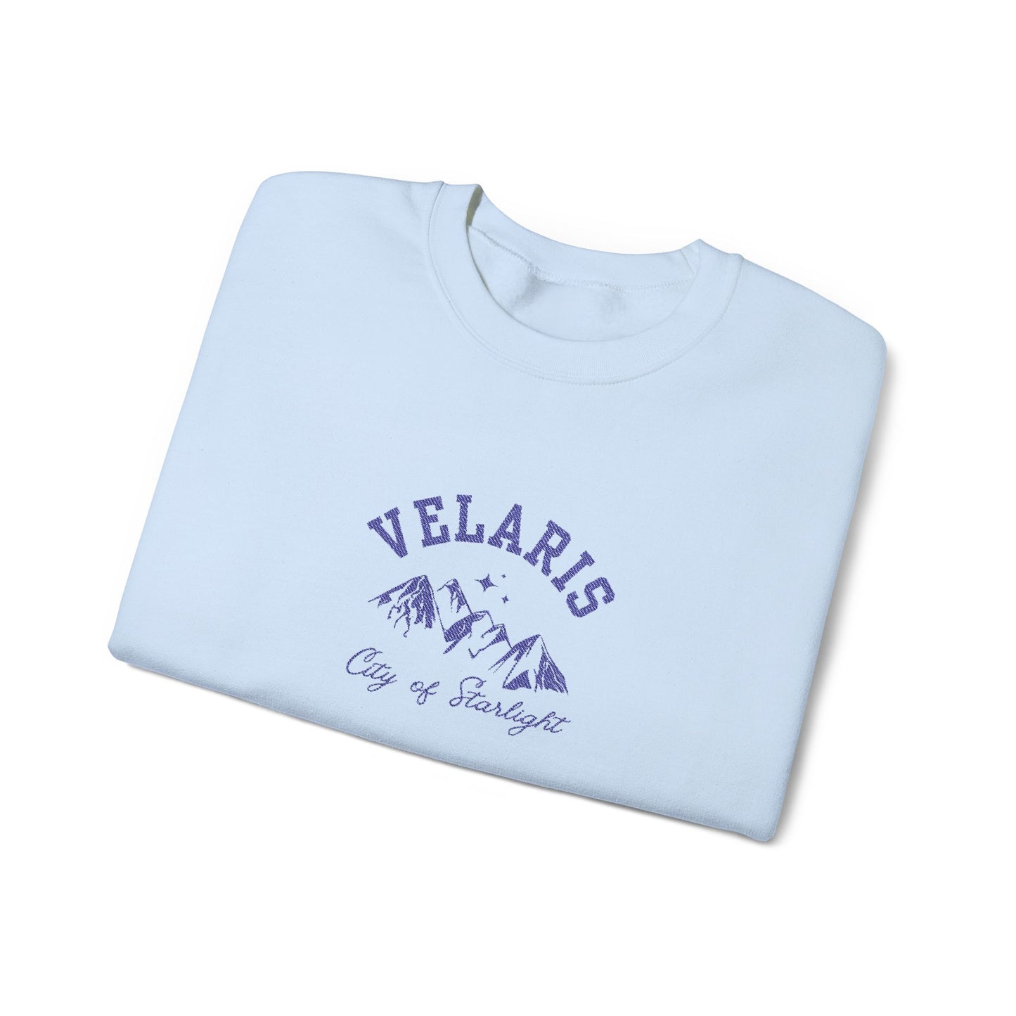 Velaris City of Starlight - Navy Emboridery ACOTAR Embroidered Crewneck Sweatshirt