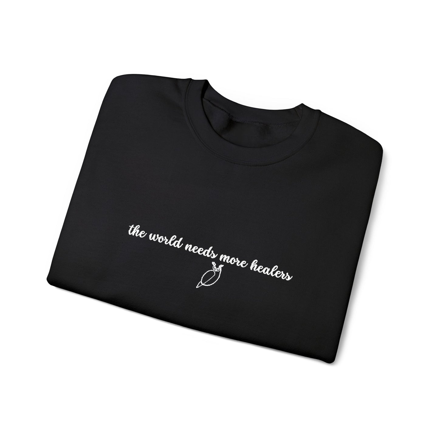 The World Needs More Healers Throne of Glass | Tower of Dawn Embroidered Crewneck Sweatshirt