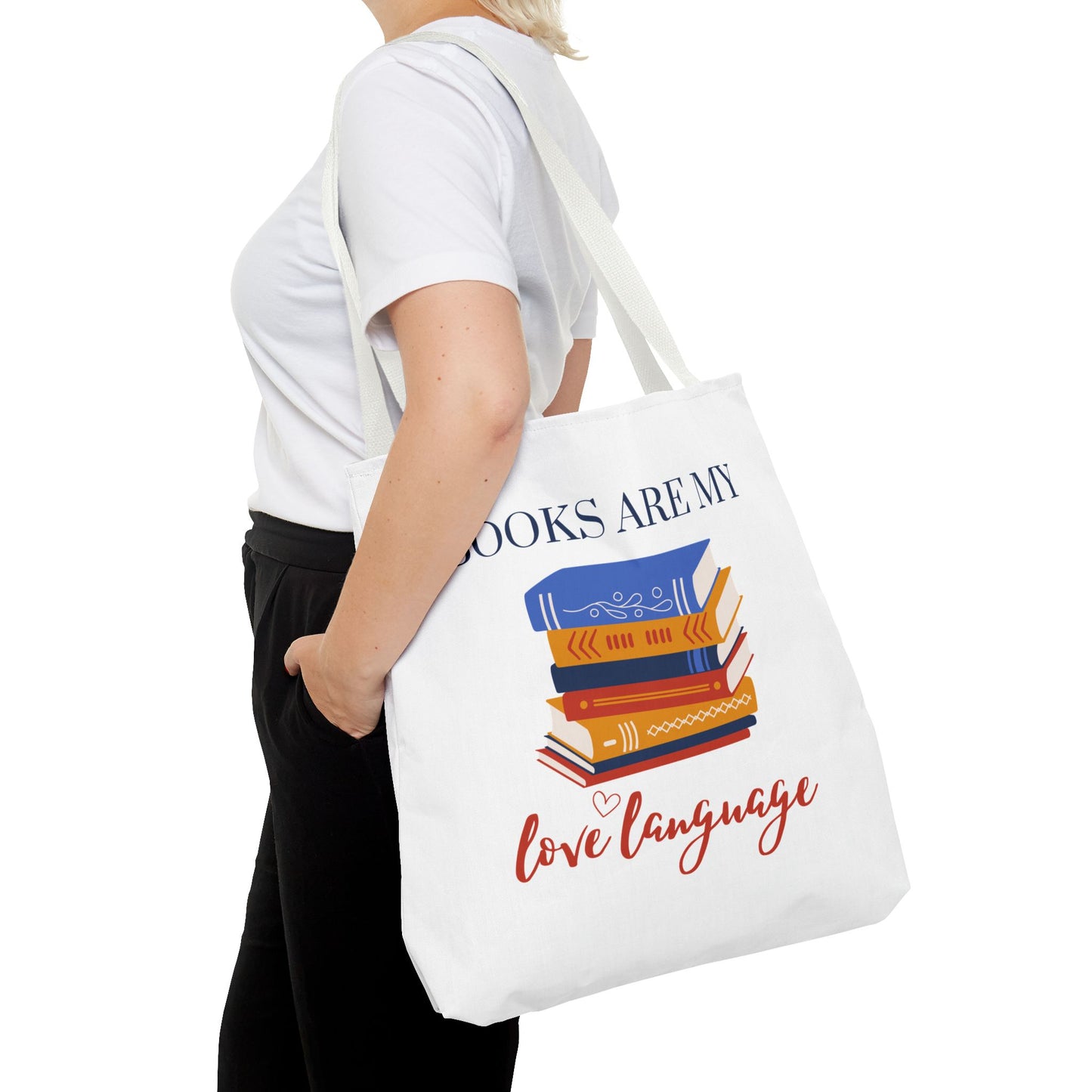 Books are My Love Language Bookish Tote Bag - Ideal Gift for Book Lovers