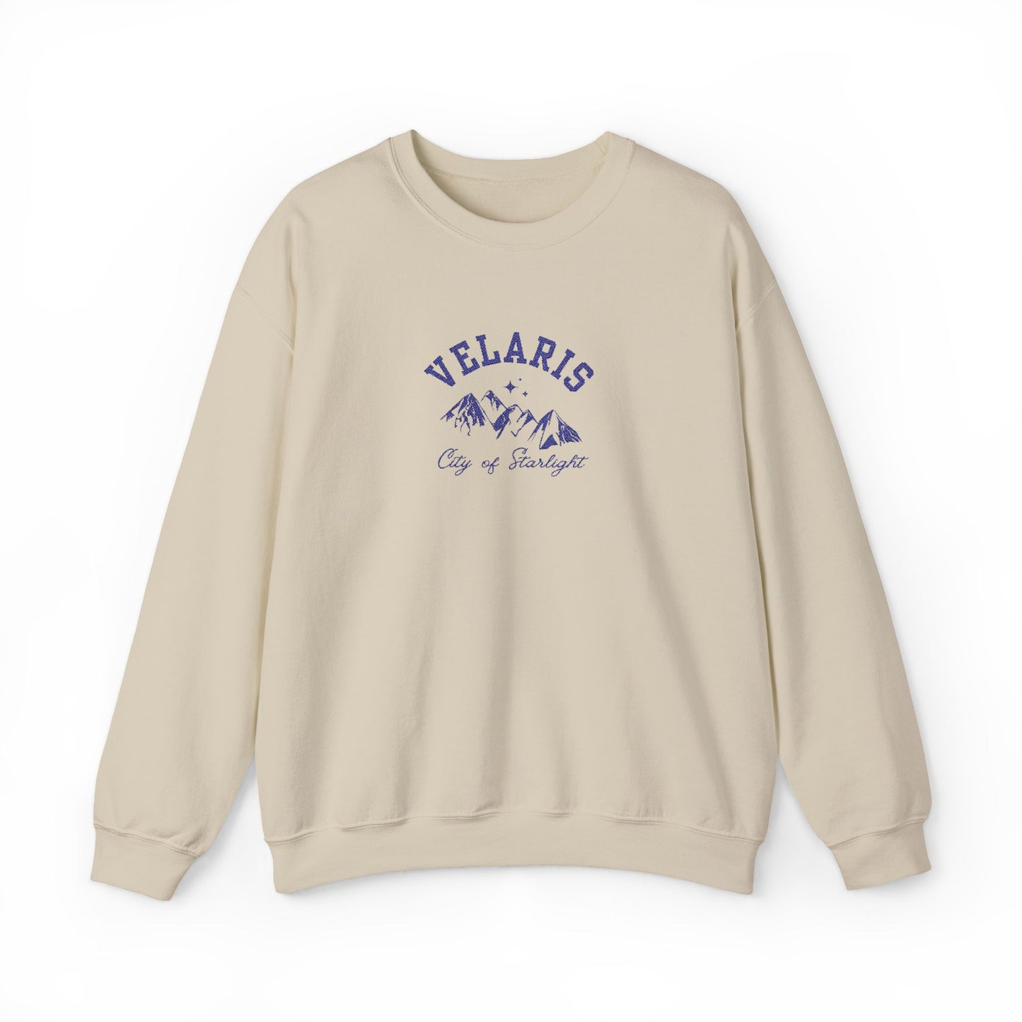 Velaris City of Starlight - Navy Emboridery ACOTAR Embroidered Crewneck Sweatshirt