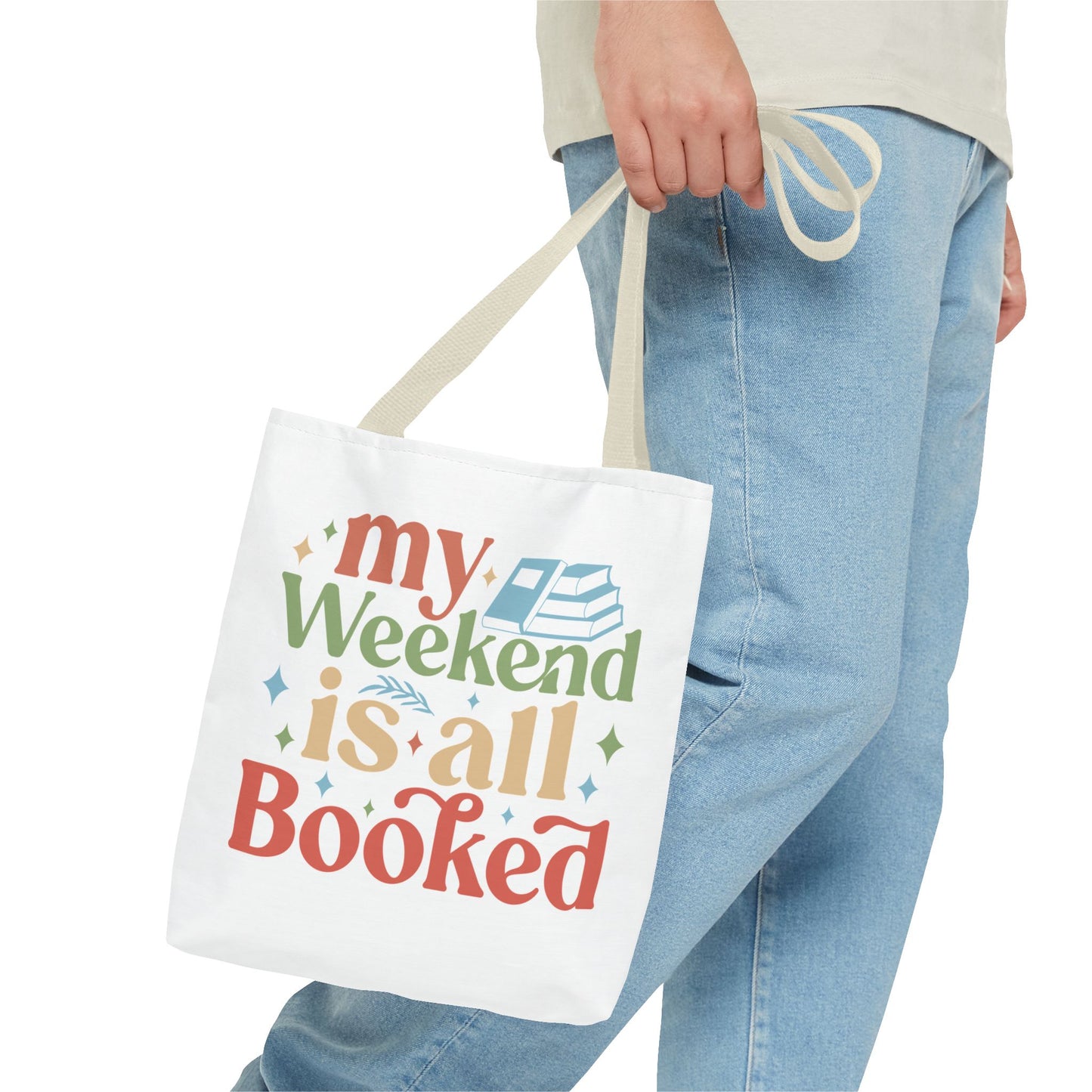 My Weekend Is All Booked Tote Bag - Perfect for Book Lovers and Weekend Adventures