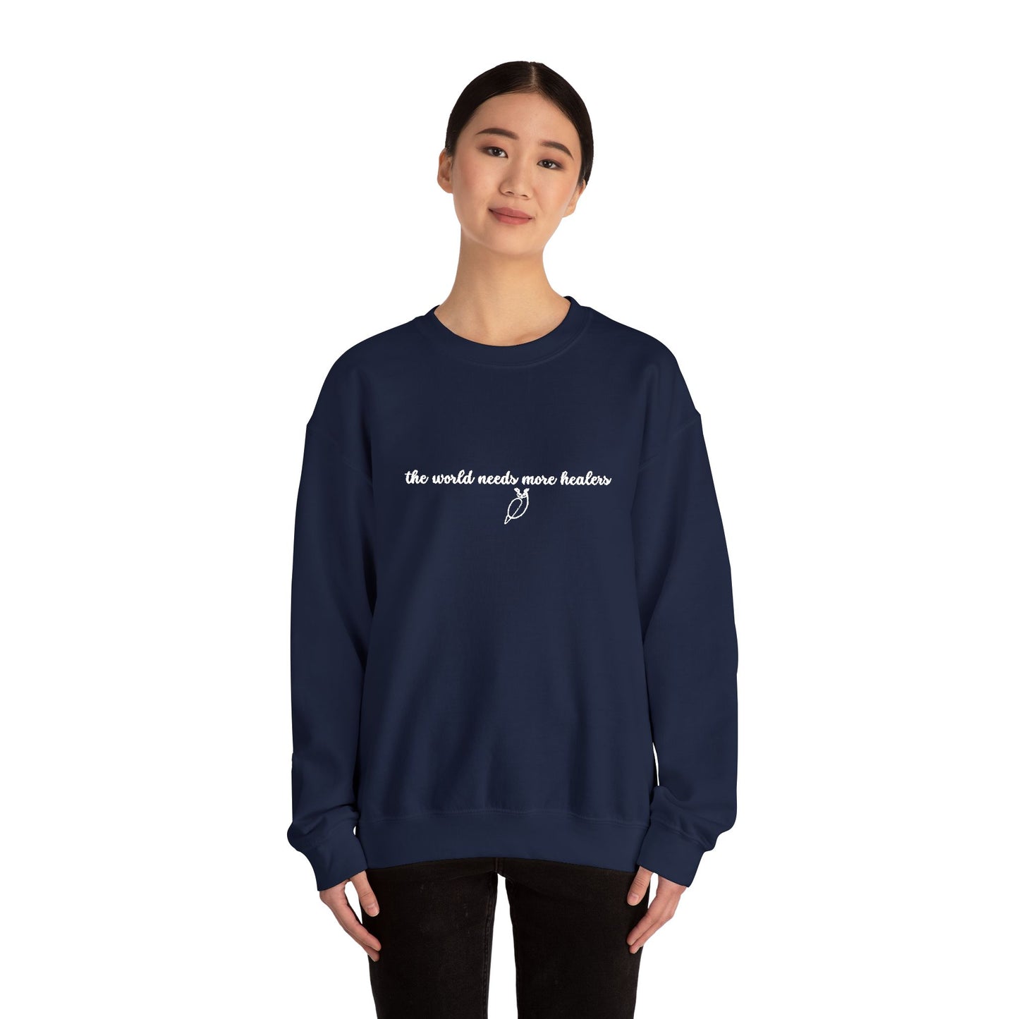 The World Needs More Healers Throne of Glass | Tower of Dawn Embroidered Crewneck Sweatshirt