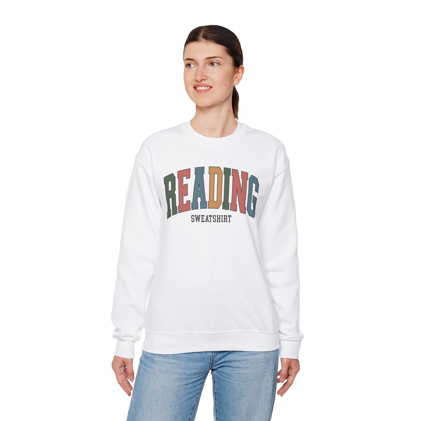 Reading Sweatshirt | Collegiate Design Crewneck Sweatshirt