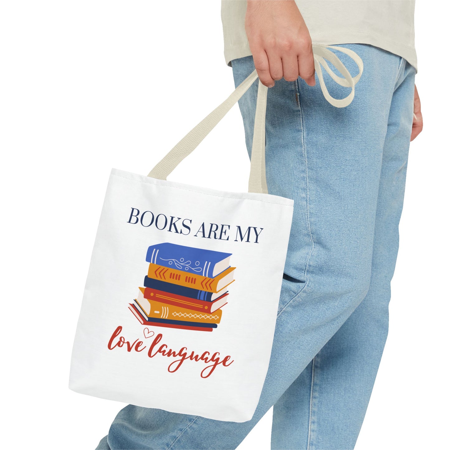 Books are My Love Language Bookish Tote Bag - Ideal Gift for Book Lovers